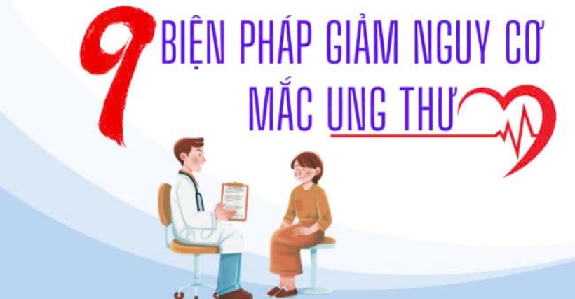 9 biện pháp giảm nguy cơ mắc ung thư