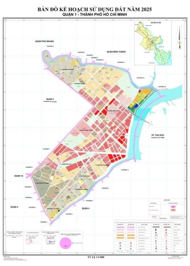 Thông báo Về việc lấy ý kiến về kế hoạch sử dụng đất năm 2025 của Quận 1