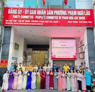 PHƯỜNG PHẠM NGŨ LÃO HƯỞNG ỨNG TUẦN LỄ ÁO DÀI VÀ CHÀO MỪNG NGÀY QUỐC TẾ PHỤ NỮ 8/3